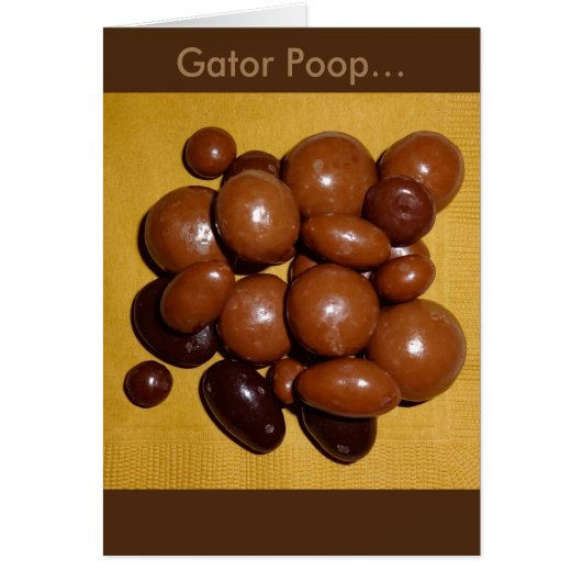 Florida Gator Poop Chocolate Specialty-kaart (Voorkant)