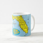 Florida geïllustreerd Briefkaart Mok (Voorkant rechts)