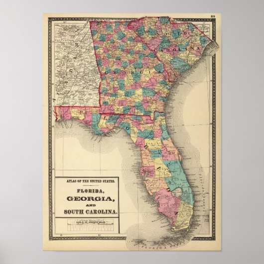 Florida, Georgia en South Carolina 2 Poster (Voorkant)