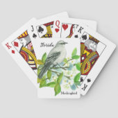Florida Gift Mockingbird Sinaasappel Blossom Flowe Pokerkaarten (Achterkant)