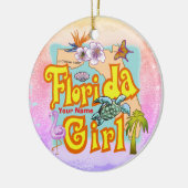 Florida Girl Keramisch Ornament (Links)