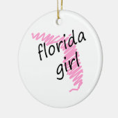 Florida Girl met Scribble Florida Map Keramisch Ornament (Links)