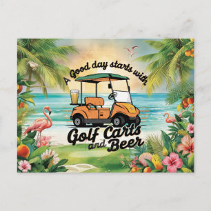 Florida golf feest grappige uitspraak voor golfer briefkaart