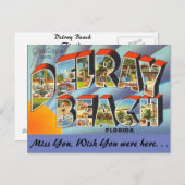 Florida, groeten van Delray Beach Briefkaart (Voorkant / Achterkant)