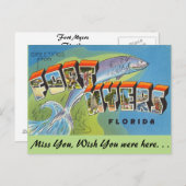 Florida, groeten van Fort Myers Briefkaart (Voorkant / Achterkant)