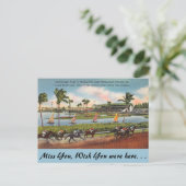 Florida, Hallendale, Gulfstream Park Briefkaart (Staand voorkant)