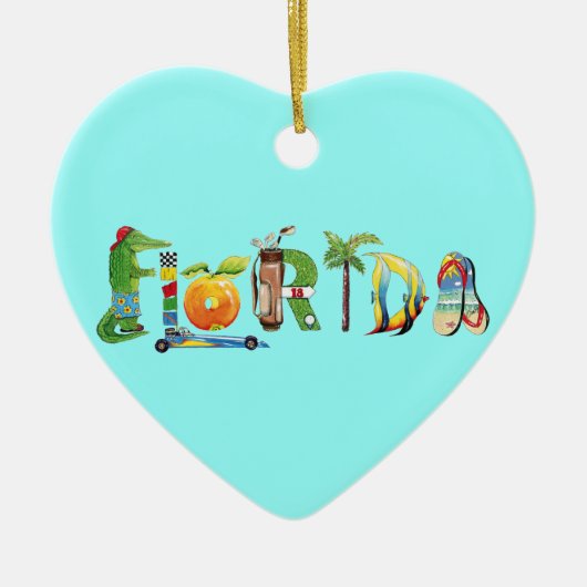 Florida Heart Ornament (Voorkant)