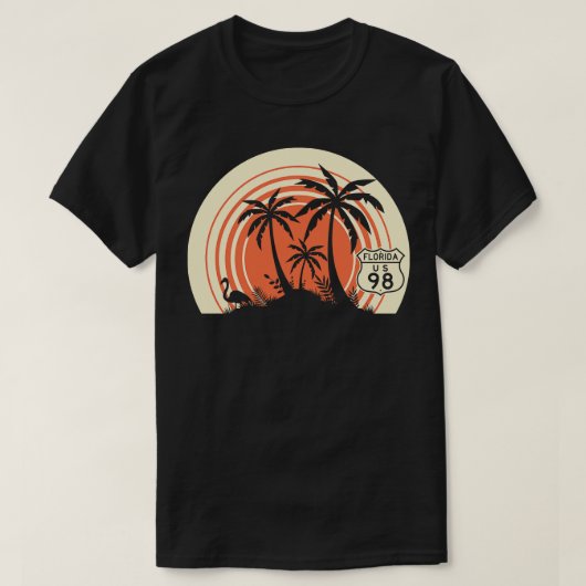Florida Highway 98 Beach T-shirt (Design voorkant)