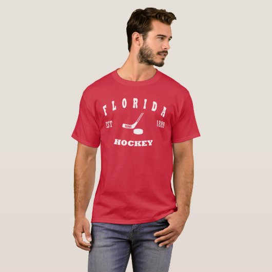 Florida Hockey Retro Logo T-shirt (Voorkant volledig)