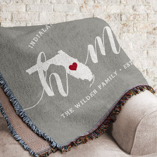 Florida Home State Personalized Wood Kijk uit Deken