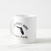 Florida Home Sweet Home Famille Monogramme Mug (Devant gauche)
