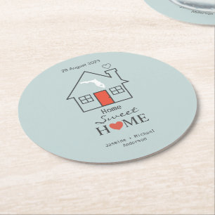 Florida Home Sweet Home Gepersonaliseerd Ronde Kartonnen Onderzetter