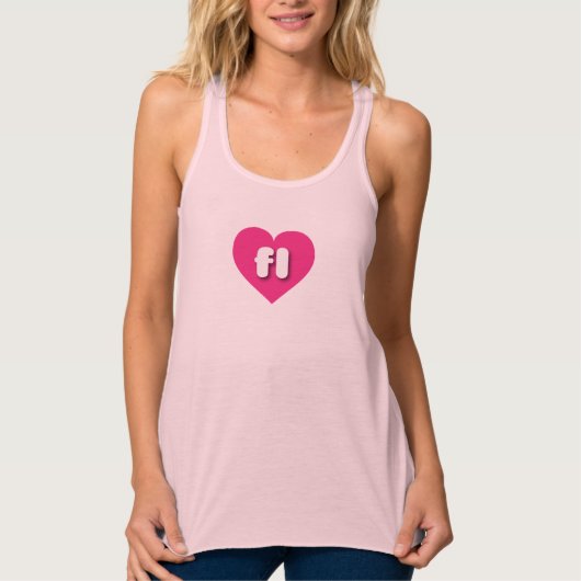 Florida hot roze hart - Ik hou van fl Tanktop (Voorkant)