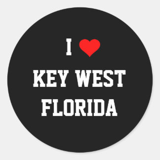 FLORIDA: Ik hou van Key West, Florida Ronde Sticker