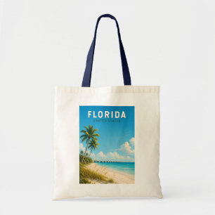 Florida Illustratie Reis Kunst Vintage Tote Bag
