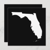 Florida in White en Black Kaart (Voorkant / Achterkant)