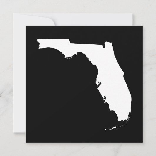 Florida in White en Black Kaart (Voorkant)