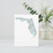 Florida Interstate Map Briefkaart (Staand voorkant)