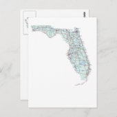 Florida Interstate Map Briefkaart (Voorkant / Achterkant)