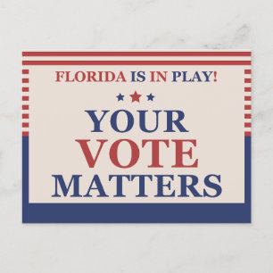 Florida is in het spel Uw stem doet er toe GOTV ki Briefkaart