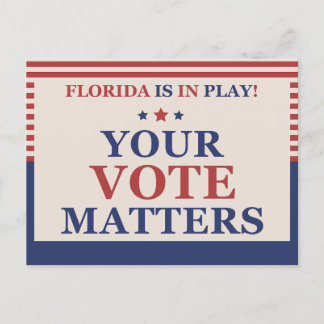 Florida is in het spel Uw stem doet er toe GOTV ki Briefkaart