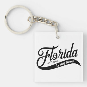 Florida is mijn Home Typerface AcrylSleutelhanger Sleutelhanger