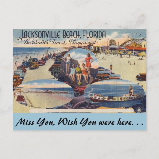 Florida, Jacksonville, Beach Scenes Briefkaart (Voorkant)
