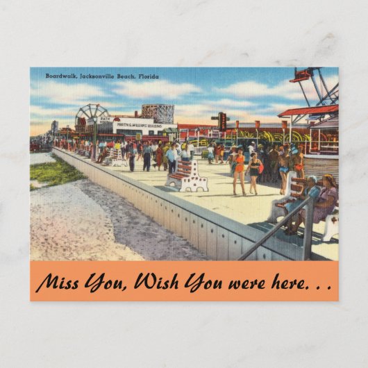 Florida, Jacksonville, Boardwalk Briefkaart (Voorkant)