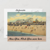 Florida, Jacksonville, Worlds fijnste stranden. Briefkaart (Voorkant / Achterkant)