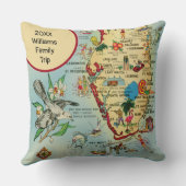 Florida kaart aangepaste kussen (Achterkant)