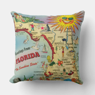 Florida kaart aangepaste kussensloop kussen