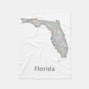 Florida-kaart Fleece Deken