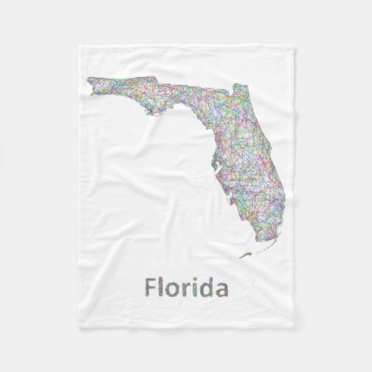 Florida-kaart Fleece Deken (Voorkant)