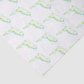 Florida Kaart Waterverf Pattern Beach Tissuepapier (Detail)