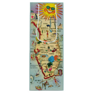 Florida kaart Wijnzak Wijn Cadeautas