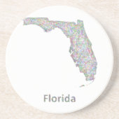 Florida-kaart Zandsteen Onderzetter (Voorkant)