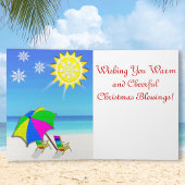 Florida Kerst Kaarten Palm Tree op het strand