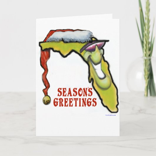 Florida Kerstmis Feestdagen Kaart (Voorkant)