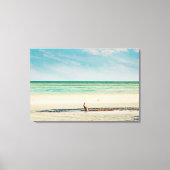 Florida Keys Bahia Honda Pelican Beach Scene Canvas Afdruk (Voorkant)
