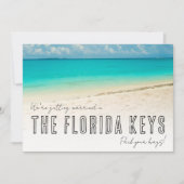 Florida Keys Beach Wedding Save the Date Aankondiging (Voorkant)