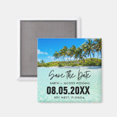 Florida Keys Destination Wedding Save the Date Magneet (Voorkant / Achterkant)