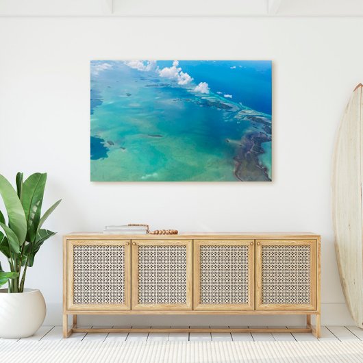 Florida Keys-eilanden uit de Sky Florida Canvas Afdruk