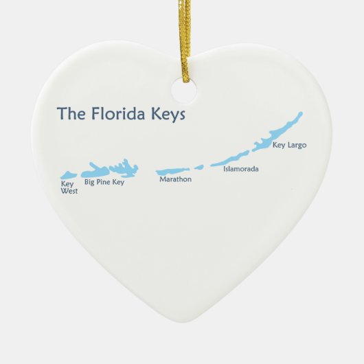 Florida Keys. Keramisch Ornament (Voorkant)