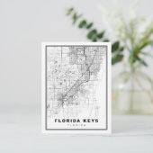 Florida Keys Map Briefkaart (Staand voorkant)