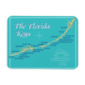 Florida Keys Map Magneet (Horizontaal)