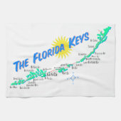 Florida Keys Map Theedoek (Horizontaal)