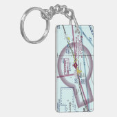 Florida Keys Marathon Airport-diagram/taxisdiagram Sleutelhanger (Voorkant Links)