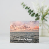 Florida Keys Pastel Ocean Sunset Scene Briefkaart (Staand voorkant)