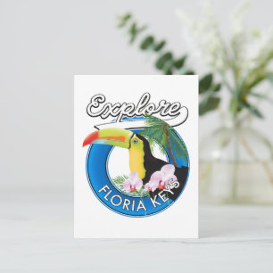 Florida keys retro logo briefkaart