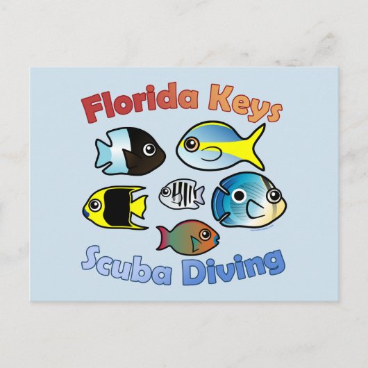 Florida Keys Scuba Diving Briefkaart (Voorkant)
